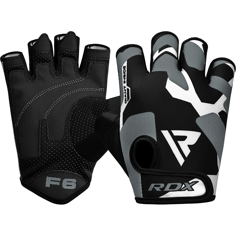 GUANTES PARA LEVANTAMIENTO DE PESAS SUBLIMADOS F6 GRIS - 3