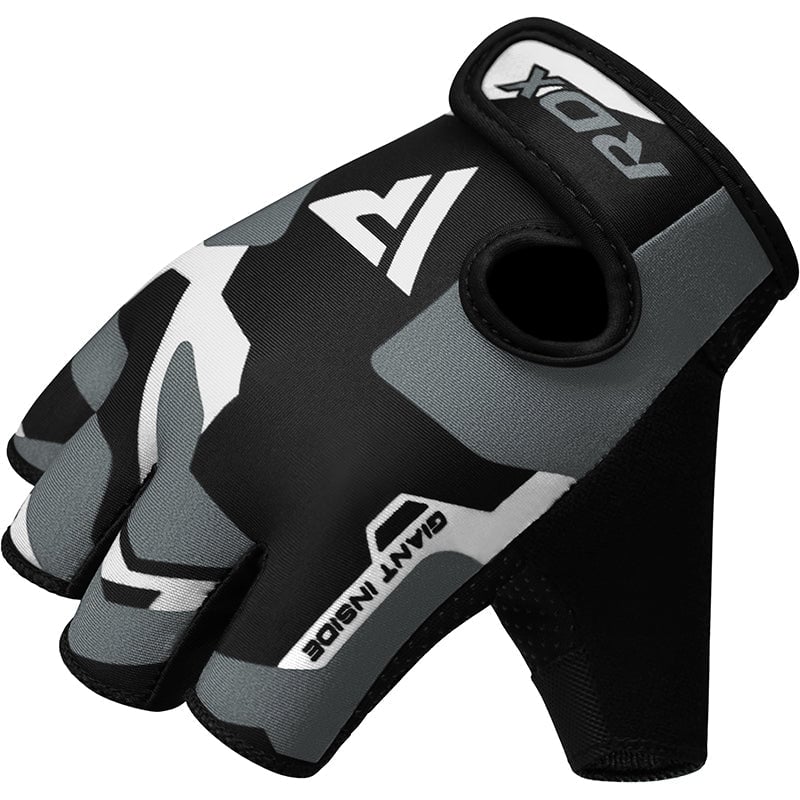 GUANTES PARA LEVANTAMIENTO DE PESAS SUBLIMADOS F6 GRIS - 4
