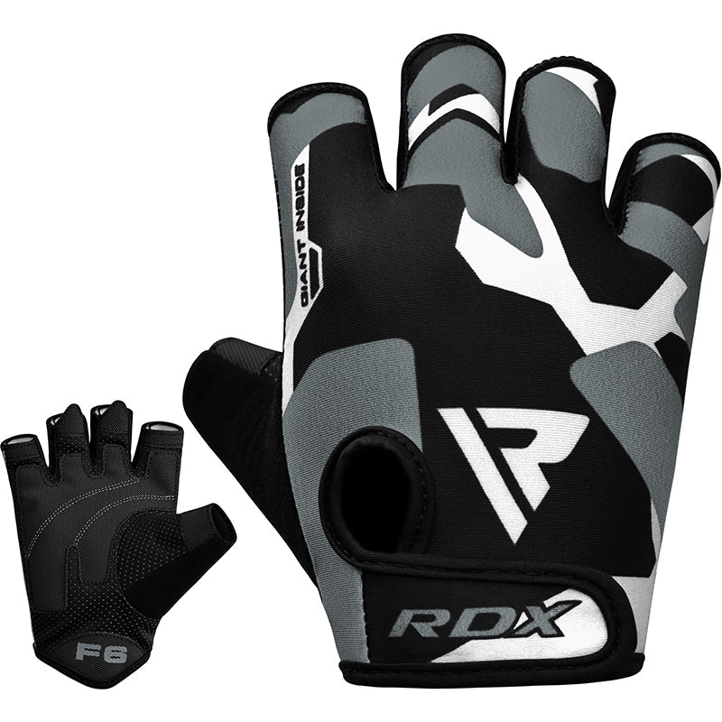 GUANTES PARA LEVANTAMIENTO DE PESAS SUBLIMADOS F6 GRIS - 6