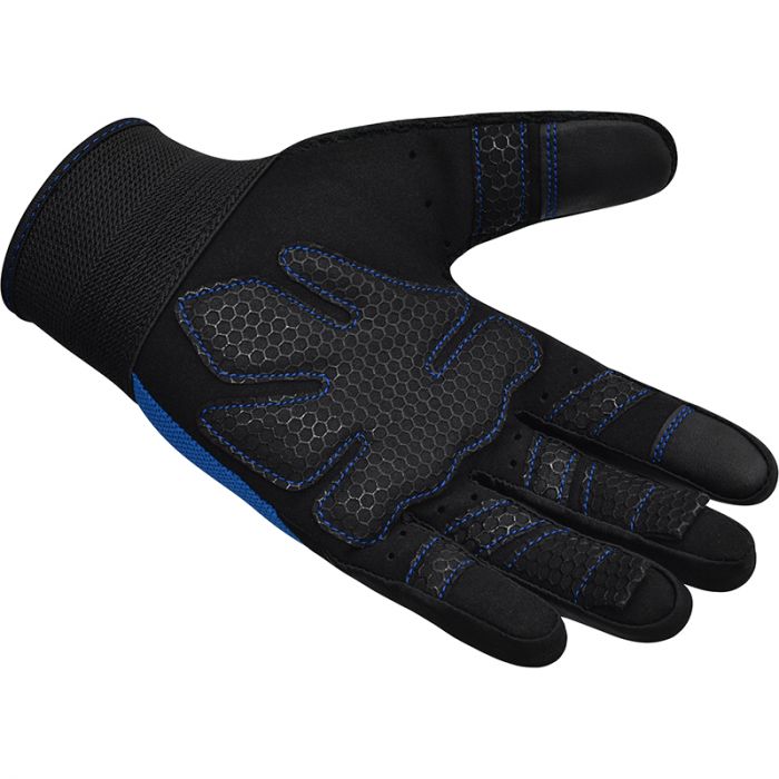 GUANTES PARA LEVANTAMIENTO DE PESAS RDX W1F AZUL - 4