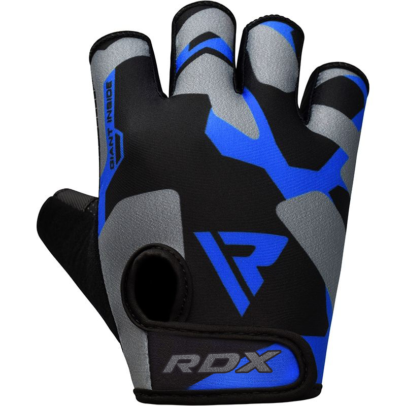 GUANTES PARA LEVANTAMIENTO DE PESAS SUBLIMADOS F6 AZUL - 1