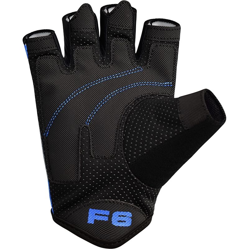 GUANTES PARA LEVANTAMIENTO DE PESAS SUBLIMADOS F6 AZUL - 5