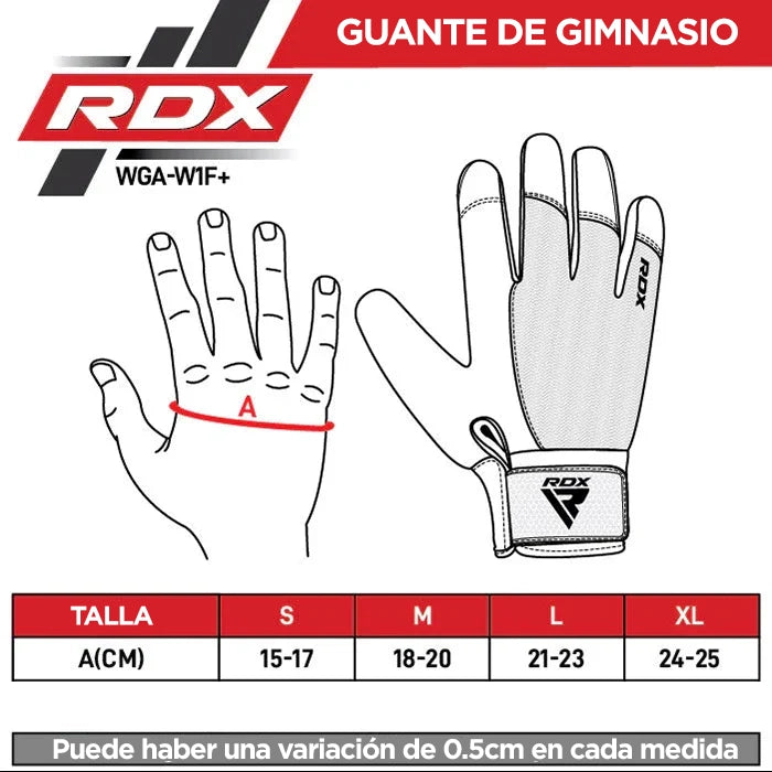 GUANTES PARA LEVANTAMIENTO DE PESAS RDX W1F PLUS ROSADO - 2
