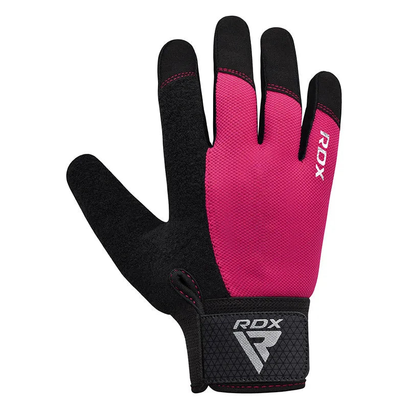 GUANTES PARA LEVANTAMIENTO DE PESAS RDX W1F PLUS ROSADO - 3