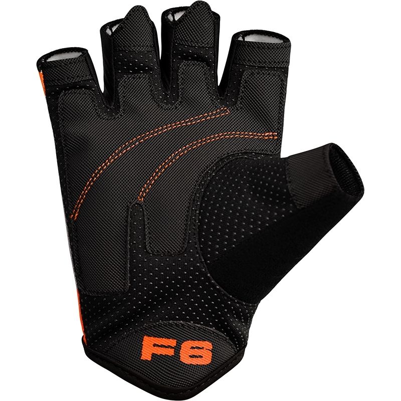 GUANTES PARA LEVANTAMIENTO DE PESAS SUBLIMADOS F6 NARANJA - 5