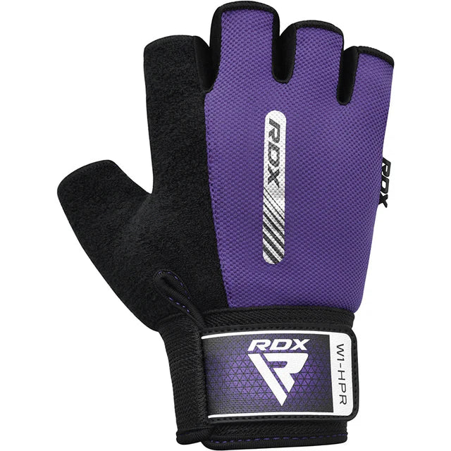 GUANTES PARA LEVANTAMIENTO DE PESAS RDX W1H MORADO - 1