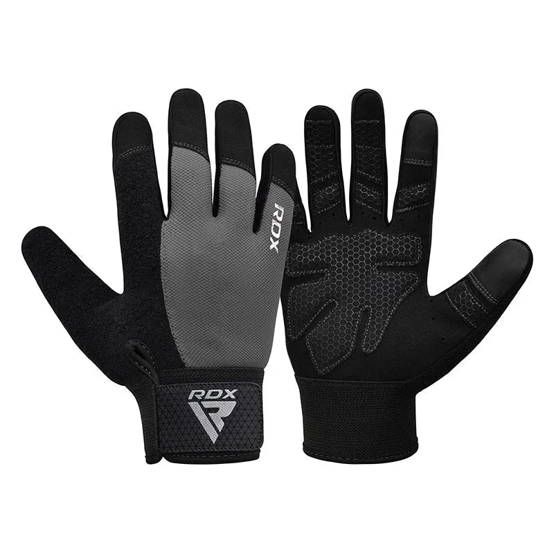 GUANTES PARA LEVANTAMIENTO DE PESAS RDX W1F PLUS GRIS - 4