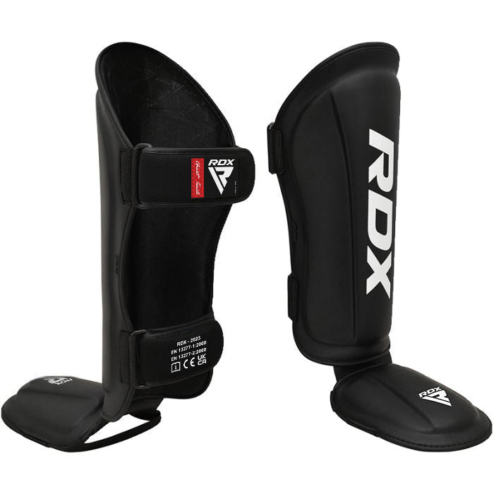 CANILLERAS CON EMPEINE PARA MUAY THAI T1 NEGRO - 6