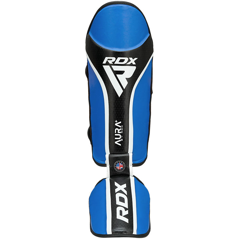 CANILLERAS CON EMPEINE PARA MUAY THAI AURA PLUS T17 AZUL - 3