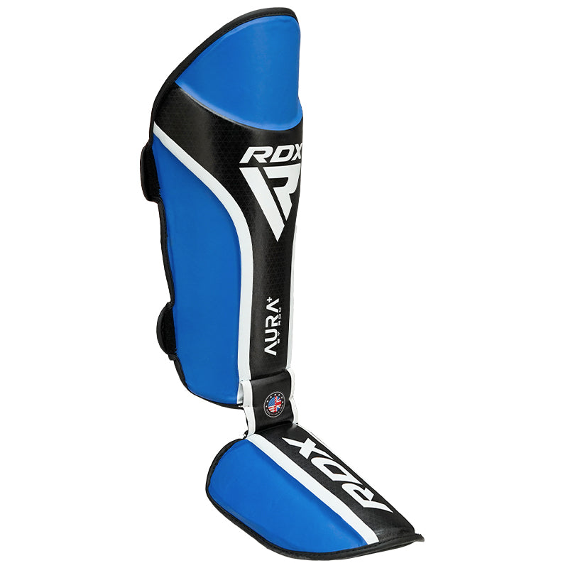 CANILLERAS CON EMPEINE PARA MUAY THAI AURA PLUS T17 AZUL - 6