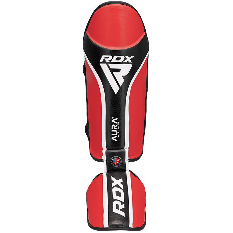 CANILLERAS CON EMPEINE PARA MUAY THAI AURA PLUS T17 ROJO - 3