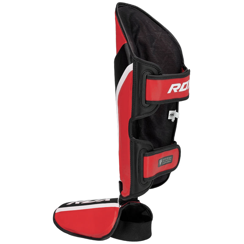 CANILLERAS CON EMPEINE PARA MUAY THAI AURA PLUS T17 ROJO - 5