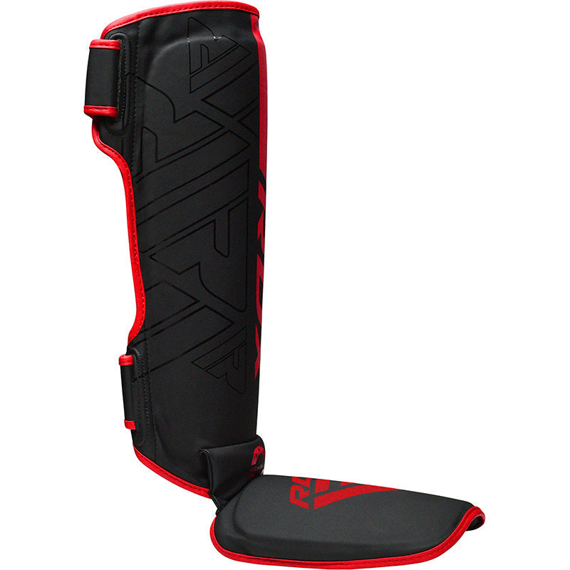 CANILLERAS CON EMPEINE PARA MUAY THAI Y MMA KARA F6 ROJO - 4