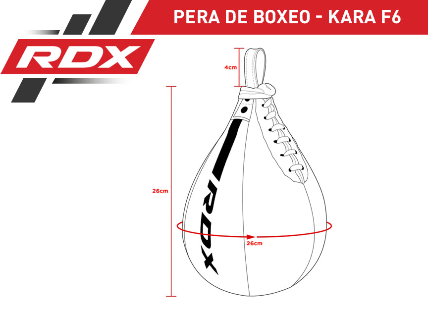 PERA RÁPIDA DE BOXEO PARA ENTRENAMIENTO KARA F6 - BLANCO - 2