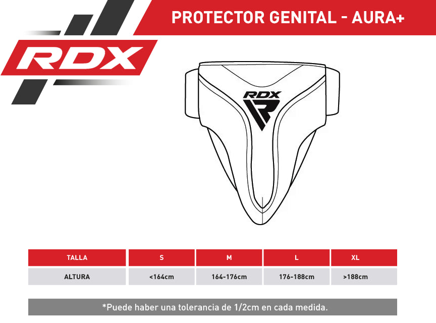 PROTECTOR GENITAL AURA PLUS T17 ROJO - 2