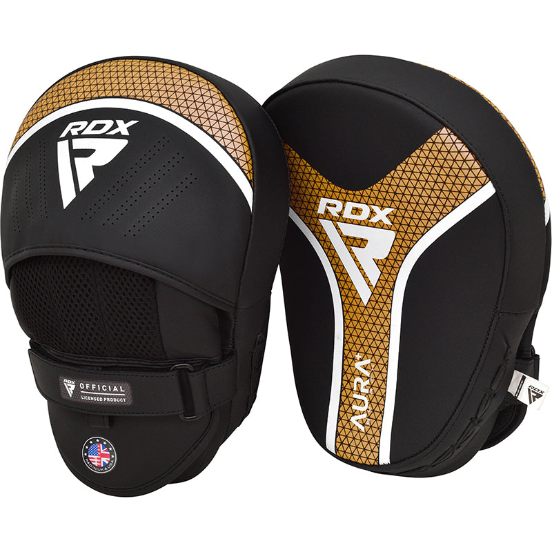 MANOPLAS O GUANTALETAS DE BOXEO AURA PLUS T17 - DORADO - 1