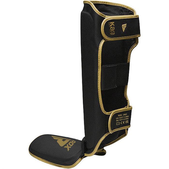 CANILLERAS CON EMPEINE PARA MUAY THAI Y MMA KARA F6 DORADO - 4