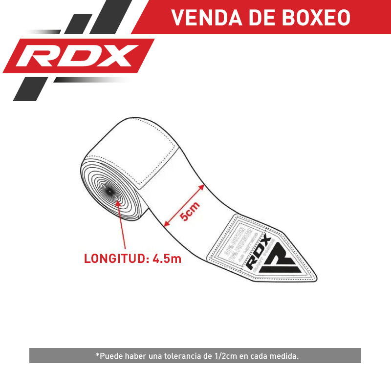 VENDAS DE BOXEO PROFESIONAL WX - ROJO - 2