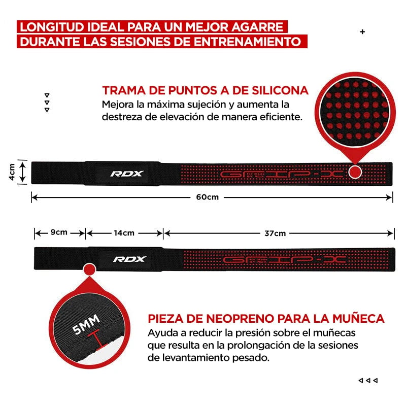 CORREAS DE LEVANTAMIENTO ANTIDESLIZANTES S4+ NEGRO - 5
