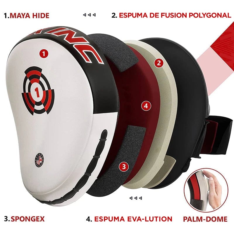 MANOPLAS O GUANTALETAS DE BOXEO T1 - BLANCO - 4
