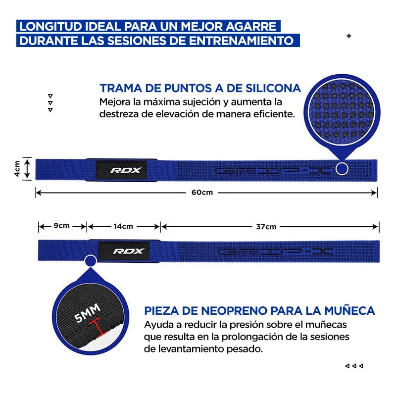 CORREAS DE LEVANTAMIENTO ANTIDESLIZANTES S4+ AZUL - 5