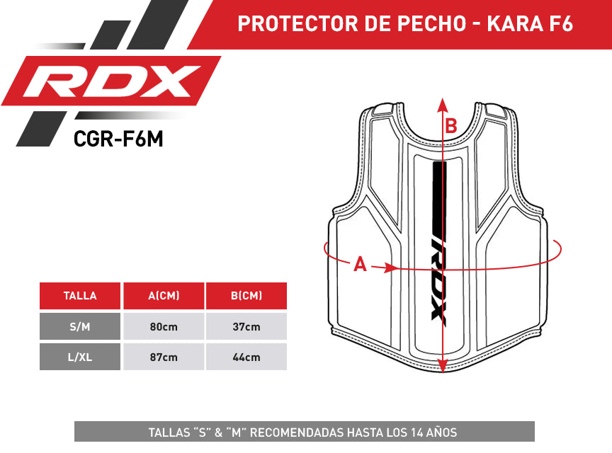 PROTECTOR DE PECHO KARA F6 BLANCO - 2
