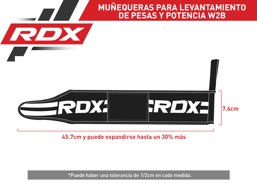 MUÑEQUERA DE POTENCIA PARA LEVANTAMIENTO DE PESAS W2B - 2
