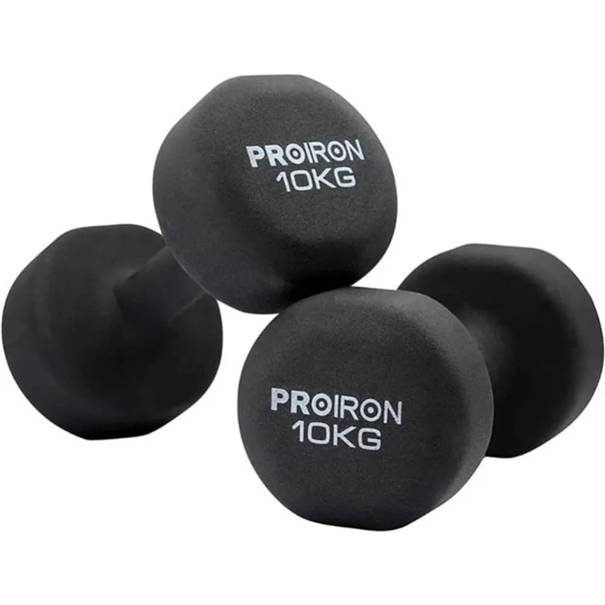 PAR DE MANCUERNAS DE NEOPRENO 10KG NEGRO - 1