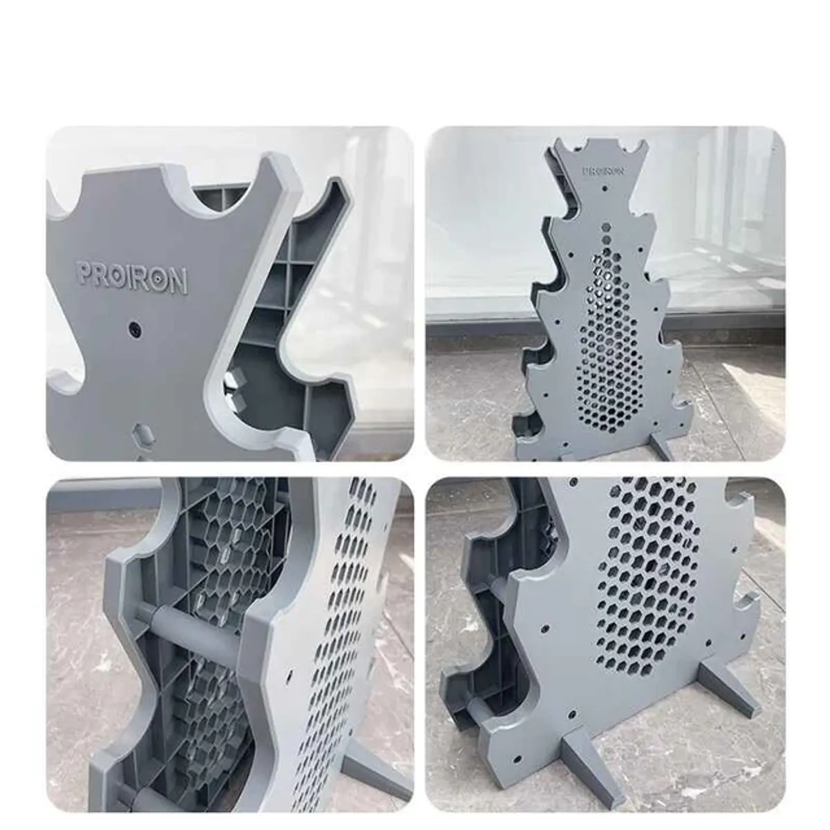 SET DE MANCUERNAS DE NEOPRENO DE 1KG CELESTE, 2KG, 3KG, 4KG Y 5KG + RACK 5 NIVELES - 2