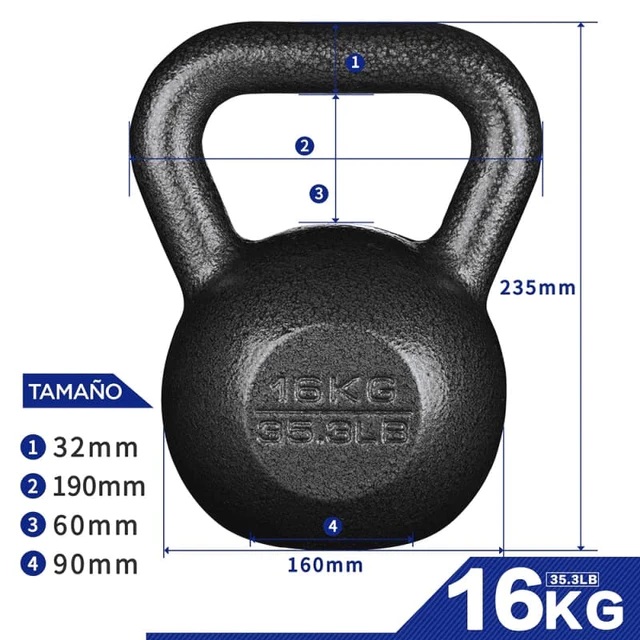 PESA RUSA DE HIERRO FUNDIDO 16KG - 2