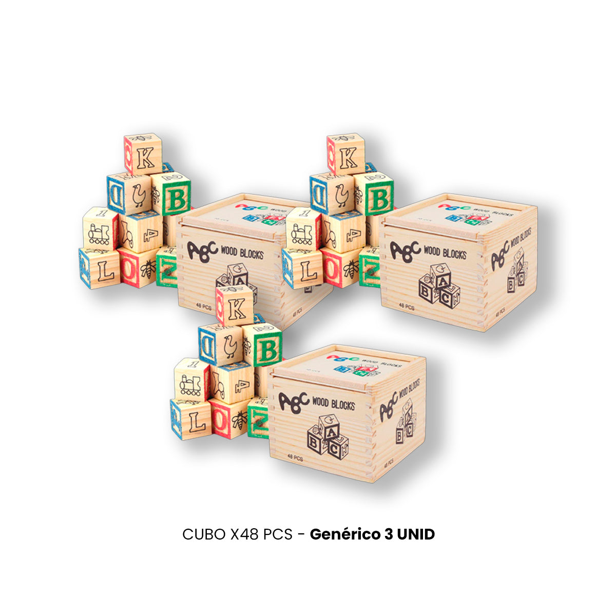 JUEGO DIDÁCTICO 3 UN CUBO X48 PCS - 2