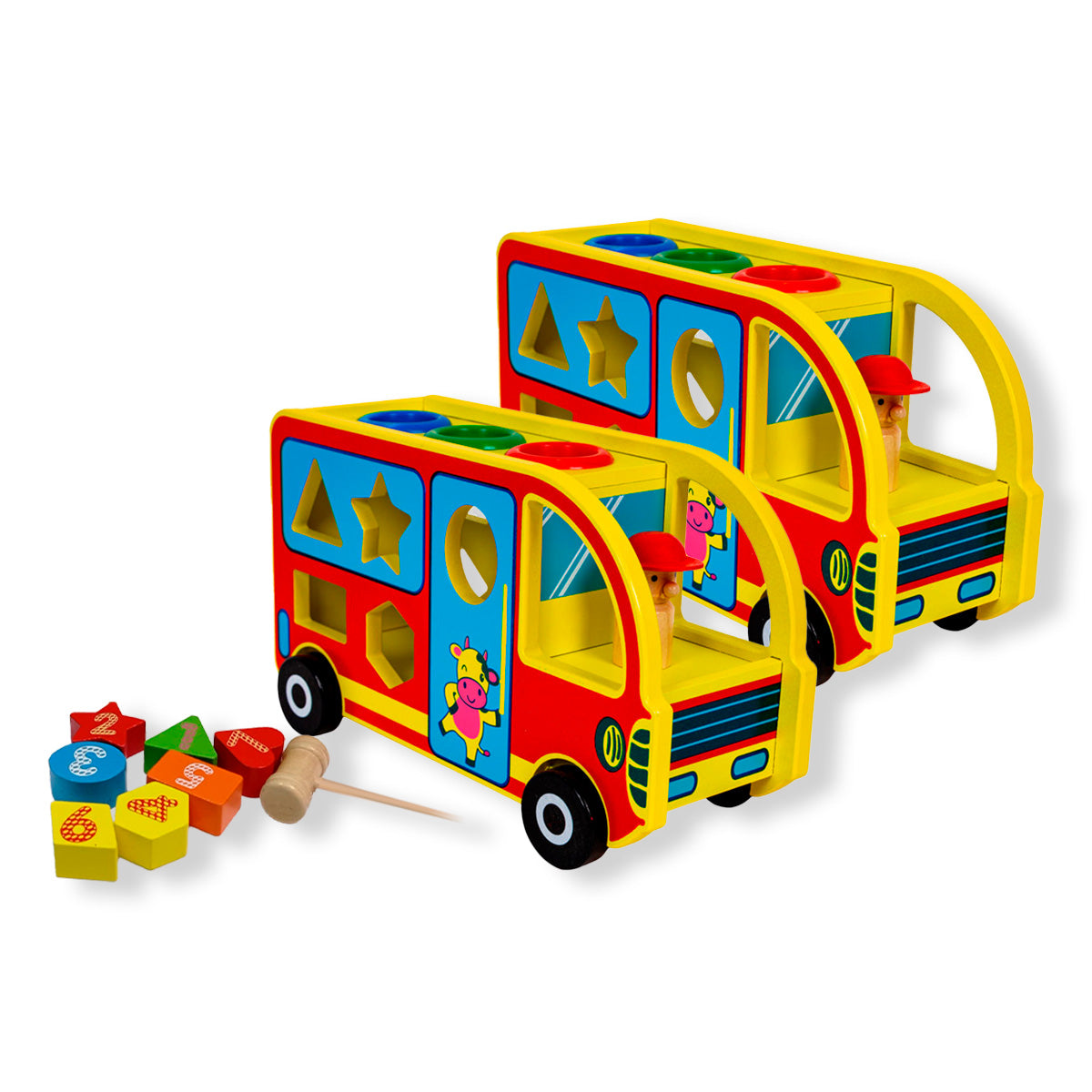 JUEGO DIDÁCTICO 2 UN BUS ROJO FIGURAS GEOMETRICAS - 1