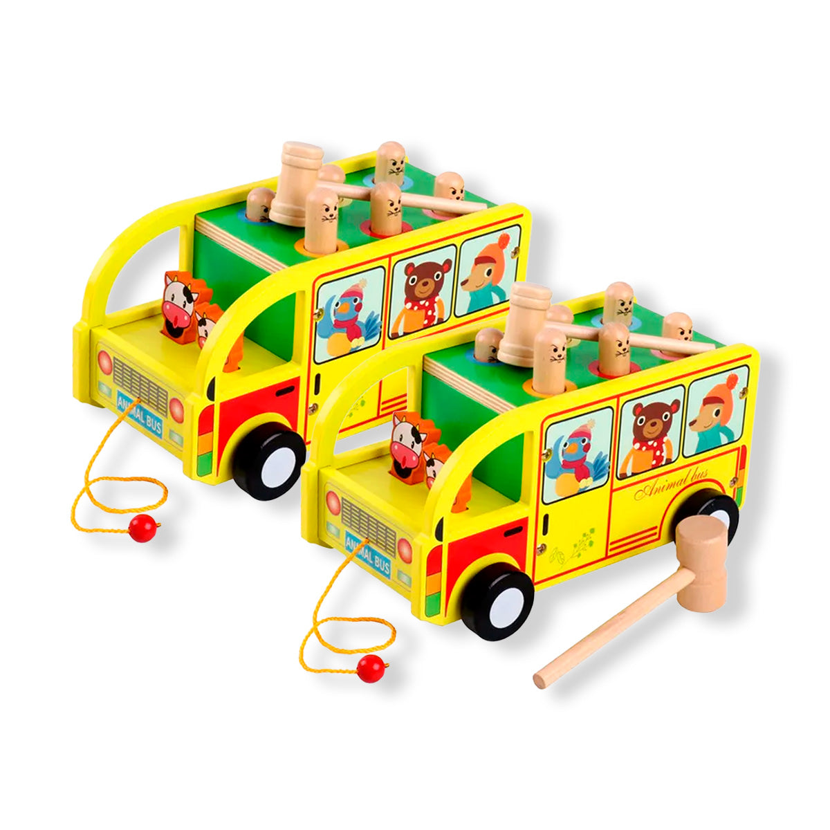 JUEGO DIDÁCTICO 2 UN BUS MARTILLO X6 DEDOS - 1