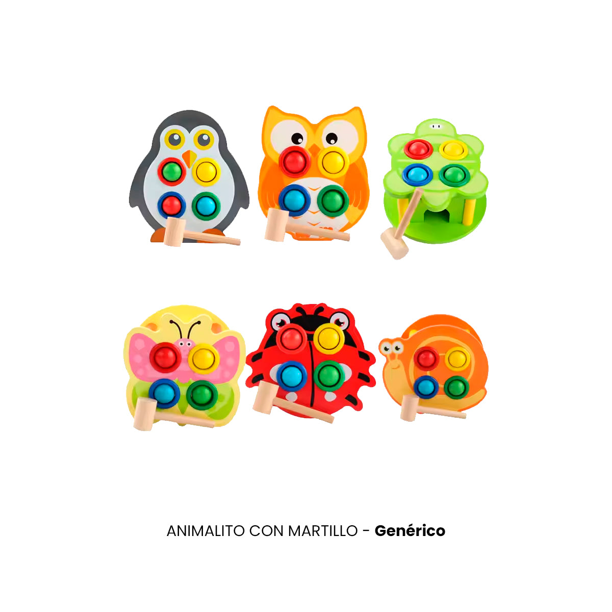 JUEGO DIDÁCTICO 3 UN ANIMALITOS MARTILLO - 2