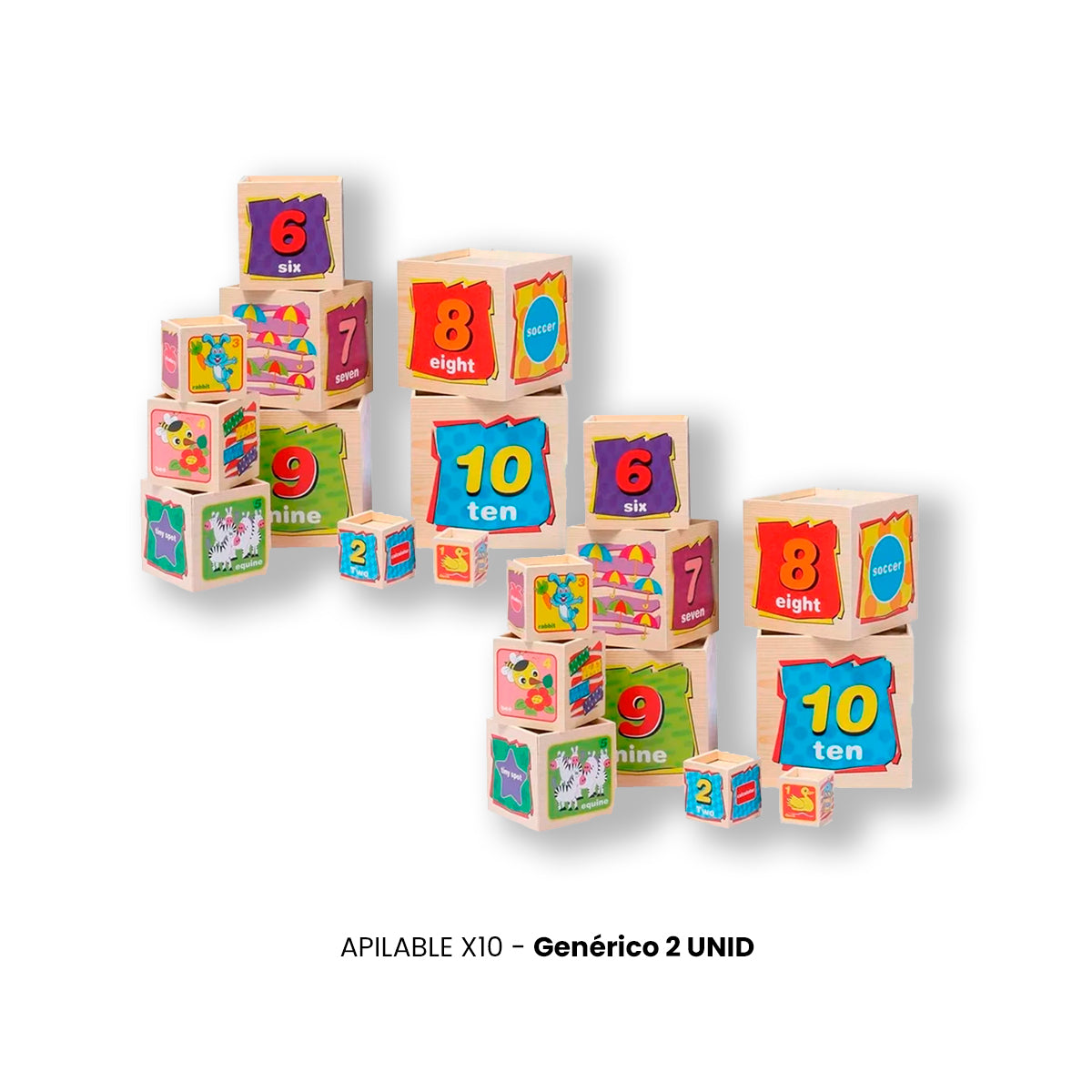 JUEGO DIDÁCTICO 2 UN APILABLE X10 - 2