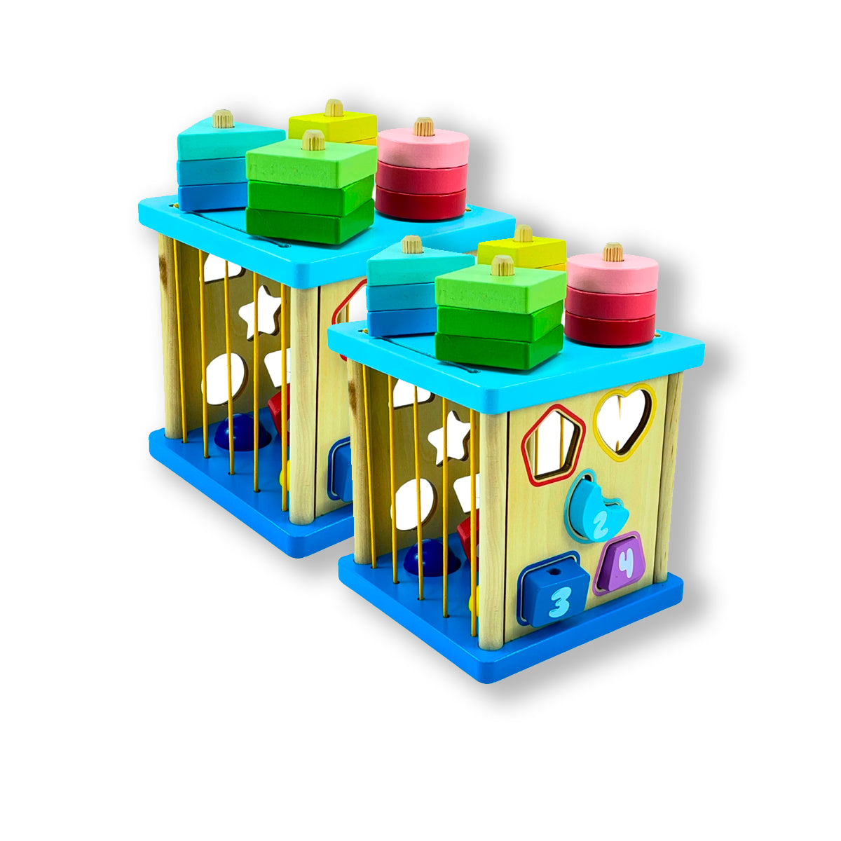 JUEGO DIDÁCTICO 2 UN CUBO MULTIFUNCIONAL 4 EN 1 - 1