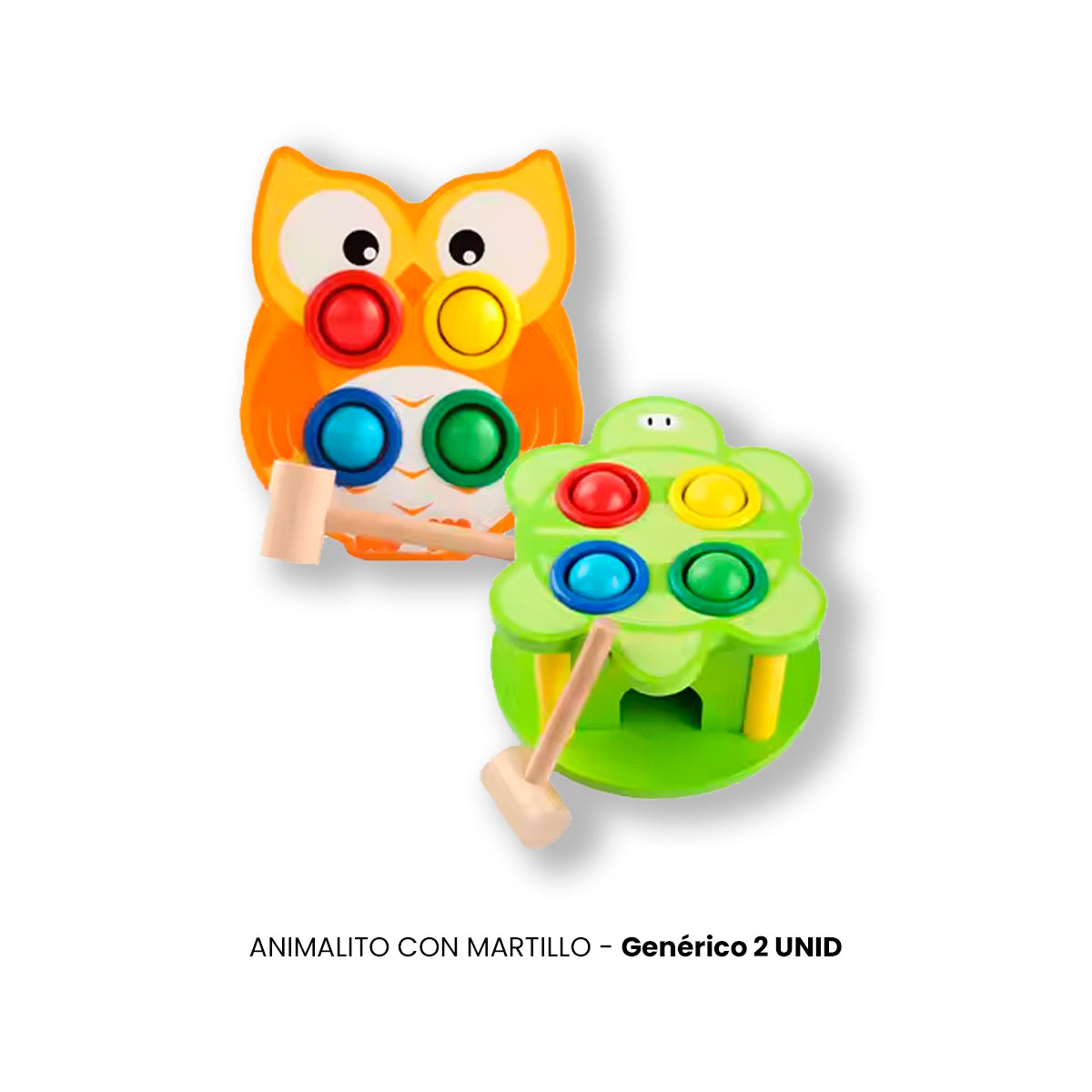 JUEGO DIDÁCTICO ANIMALITOS MARTILLO NIÑOS - 2