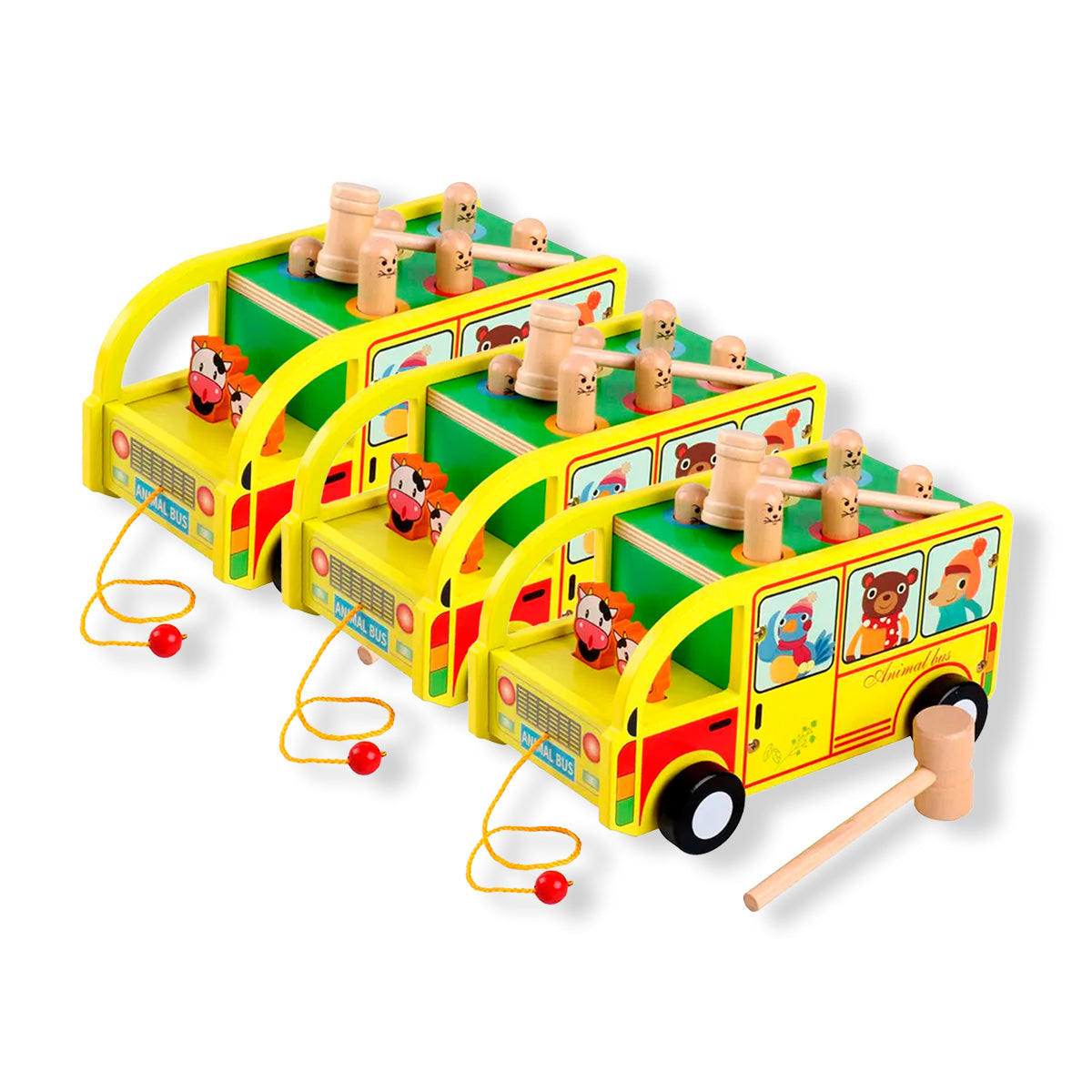 JUEGO DIDÁCTICO 3 UN BUS MARTILLO X6 DEDOS - 1