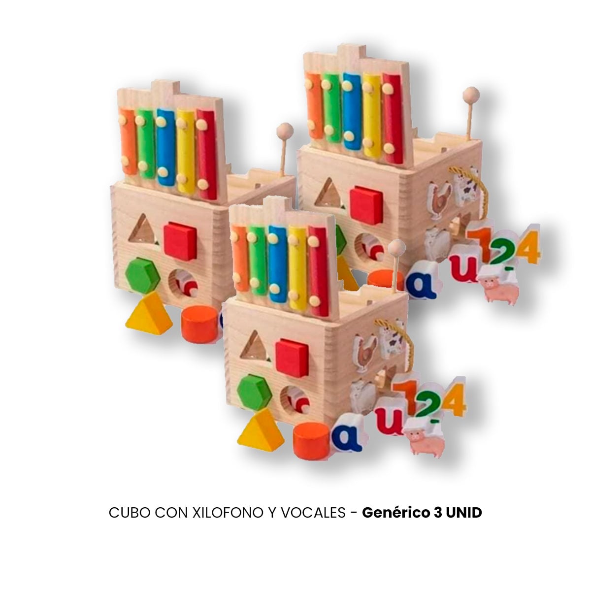 JUEGO DIDÁCTICO 3 UN CUBO XILOFONO VOCALES - 2