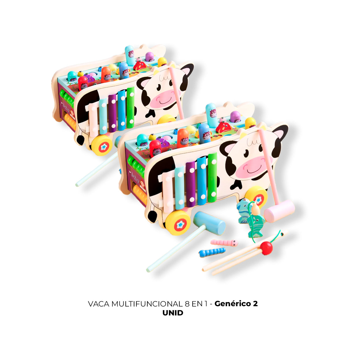 JUEGO DIDÁCTICO 2 UN VACA MULTIFUNCIONAL 8 EN 1 - 2