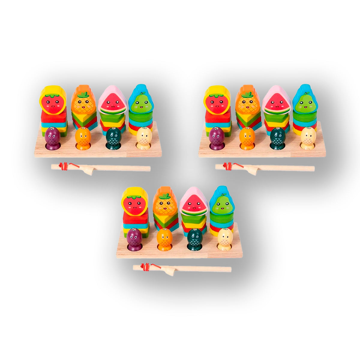 JUEGO DIDÁCTICO 3 UN PLANTADO X4 FRUTA PESCA - 1