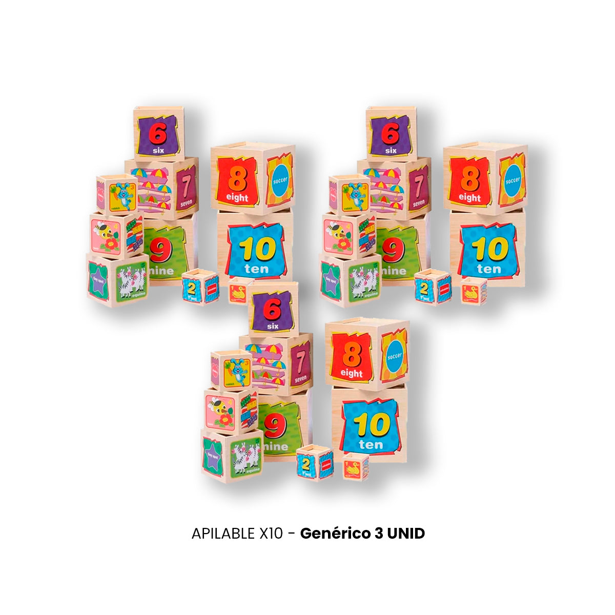 JUEGO DIDÁCTICO 3 UN APILABLE X10 - 2