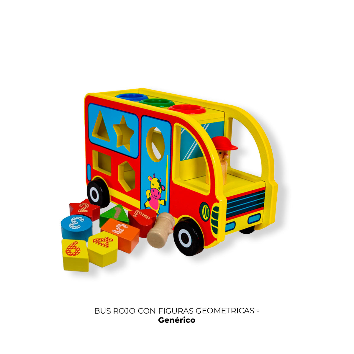JUEGO DIDÁCTICO BUS ROJO FIGURAS GEOMETRICAS - 2