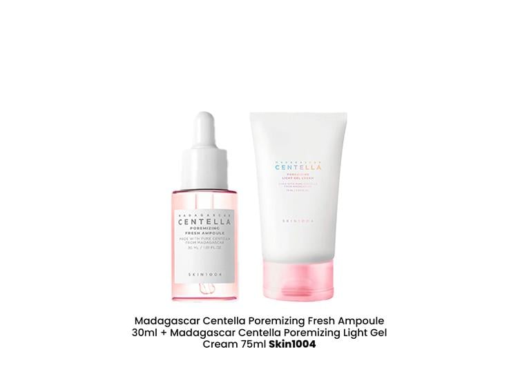 MADAGASCAR CENTELLA POREMIZING FRESH AMPOULE 30ML + LIGHT GEL CREAM - 2