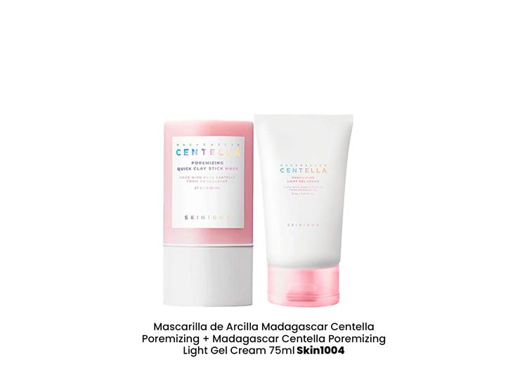MASCARILLA ARCILLA MADAGASCAR CENTELLA POREMIZING  + LIGHT GEL CREAM - 2