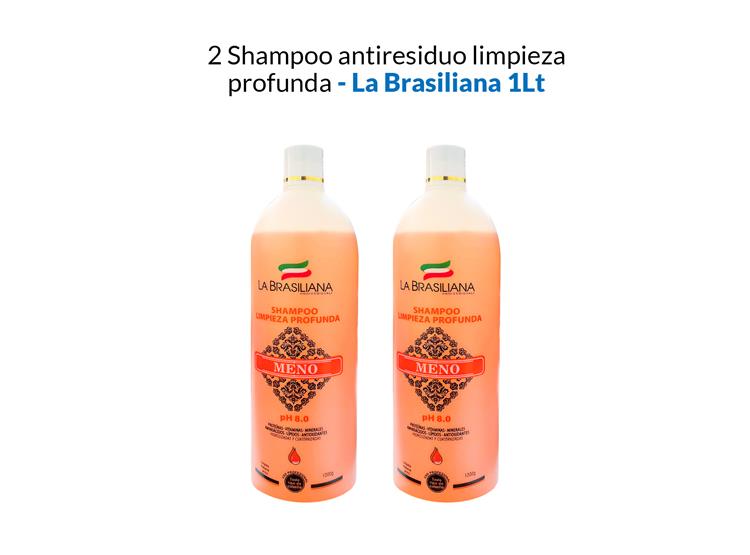 2 SHAMPOO ANTIRESIDUO LIMPIEZA PROFUNDA - LA BRASILIANA 1LT - 1