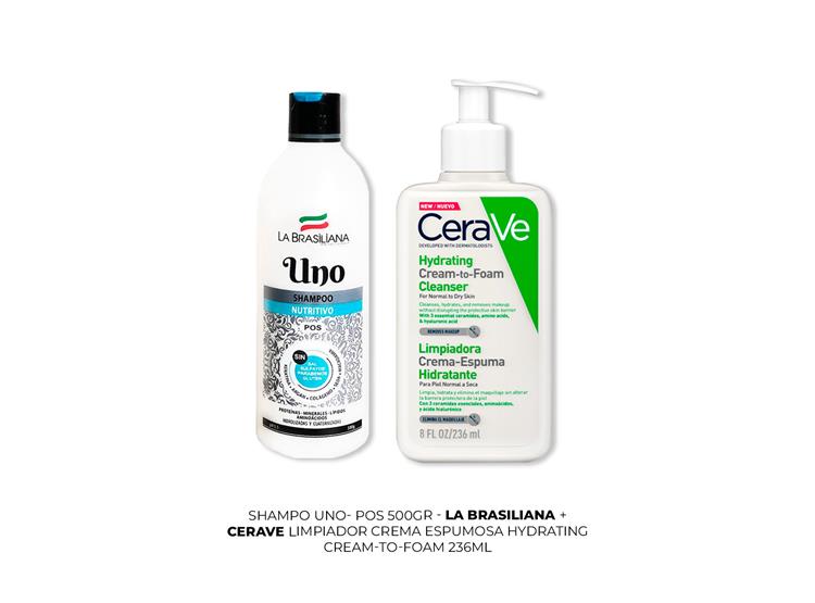 SHAMPO UNO + LIMPIADOR CREMA ESPUMOSA HYDRATING CREAM-TO-FOAM 236ML - 3
