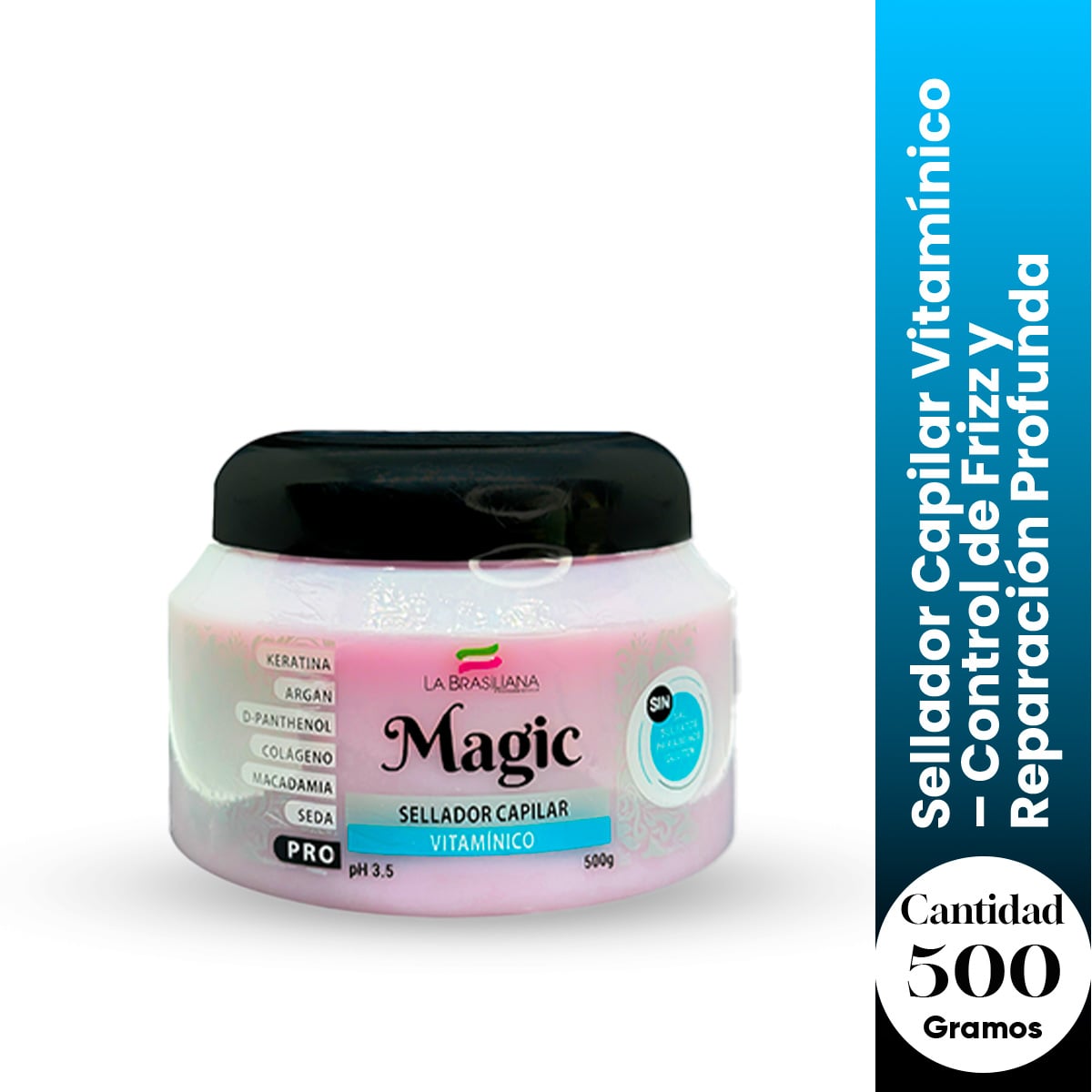 SELLADOR CAPILAR VITAMÍNICO PRO - LA BRASILIANA 500G - 1