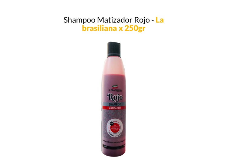 SHAMPOO MATIZADOR ROJO - LA BRASILIANA 250GR - 1