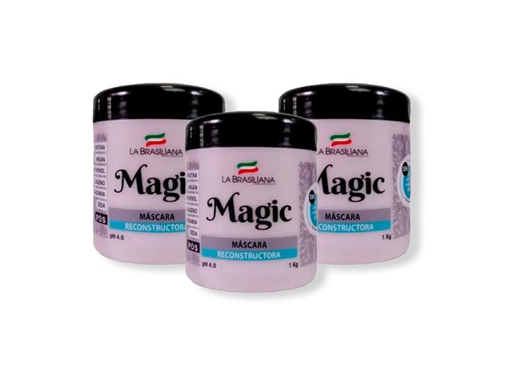 MÁSCARA RECONSTRUCTORA CAPILAR MAGIC POS 1KG 3 UNIDADES - 1